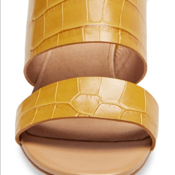 Madewell Kiera Block Heel Slide In Cumin Croco Embossed size 7 - Picture 3 of 7